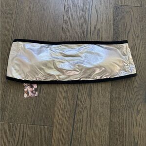 Cider Metallic Silver Tube Top